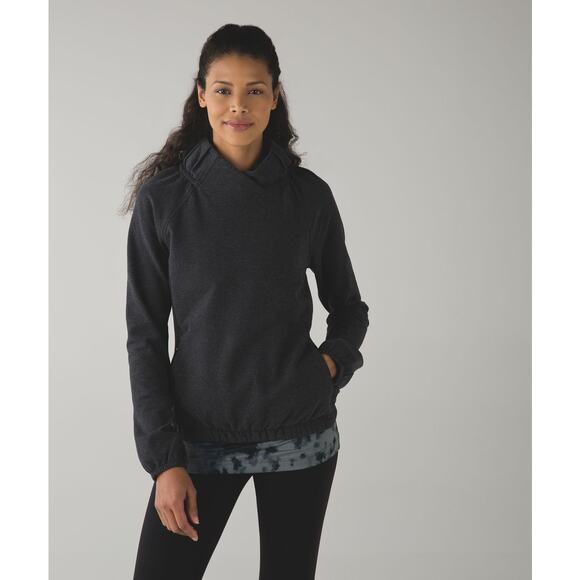 Lululemon After All Pullover in Heathered Black Size 6 - Picture 1 of 8